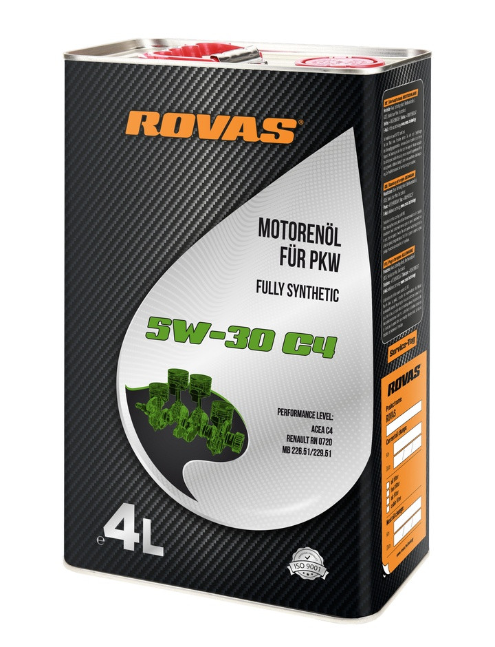 Моторна олива Rovas 5w-30 C4 4л., фото 1