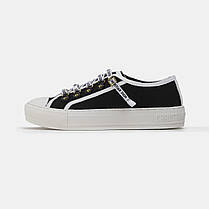 Жіночі Кеди Christian Dior Walk'n'Dior Low-top Black White / Крістіан Діор Волк н Діор Низькі Чорні з Білим, фото 3