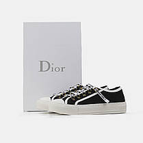 Жіночі Кеди Christian Dior Walk'n'Dior Low-top Black White / Крістіан Діор Волк н Діор Низькі Чорні з Білим, фото 6