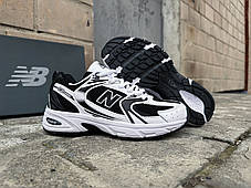 Кросівки унісекс New Balance 530 White black білі з чорним, фото 3