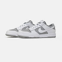 Кросівки Nike SB Dunk Low Grey White / Найк СБ Данк Низькі Сірі з Білим, фото 5