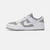 Кросівки Nike SB Dunk Low Grey White / Найк СБ Данк Низькі Сірі з Білим, фото 3