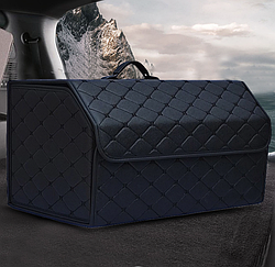 Автомобільна сумка великий органайзер у багажник 65 см чорна з чорним