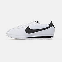 Кросівки Nike Cortez White Black / Найк Кортез Білі з Чорним, фото 4