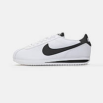 Кросівки Nike Cortez White Black / Найк Кортез Білі з Чорним, фото 3