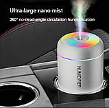 Зволожувач повітря нічник маленький компактний білий в машину автомобіль, фото 3