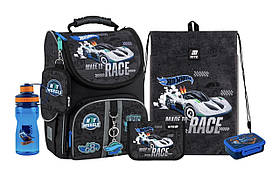 Шкільний набір Kite 501 Hot Wheels (рюкзак, пенал, сумка, ланчбокс, пляшка) 115-130 см