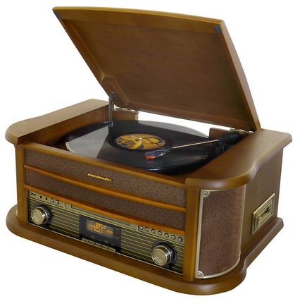 Музичний центр Вініловий програвач Soundmaster NR565DAB Nostalgic Stereo DAB+/MP3/FM/CD/Bluet, Німеччина, фото 1