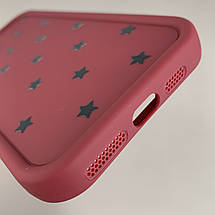 Чохол для iPhone 11 Pro Max чохол з високими бортами із зірочками на телефон айфон 11 про макс бордовий q05d, фото 4