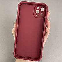Чохол для iPhone 11 Pro Max чохол з високими бортами із зірочками на телефон айфон 11 про макс бордовий q05d, фото 2