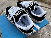 Кросівки унісекс Adidas Campus 00s Core Black / Cloud White / Off White чорні з білим, фото 6