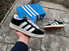 Кросівки унісекс Adidas Campus 00s Core Black / Cloud White / Off White чорні з білим, фото 3