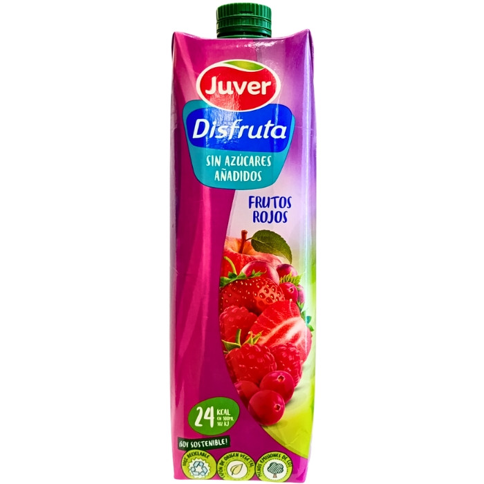 Сок Juver Disfruta Frutos Rojos 1л, фото 1