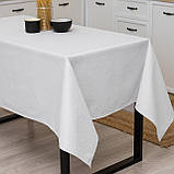 Скатертина "Візерунок білий" 1.1 м х 1.5 м (кухонний стіл), фото 2