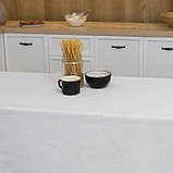 Скатертина "Візерунок білий" 1.1 м х 1.5 м (кухонний стіл), фото 5