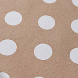 Скатертина з тефлоновим покриттям "Великий горошок" (бежева) 2.2 м х 1.8 м, фото 5