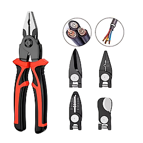 Багатофункціональний набір швидкозмінних інструментів пасатижі плоскогубці 5в1 зі змінними насадками в кейсі, плоскогубці, кусачки