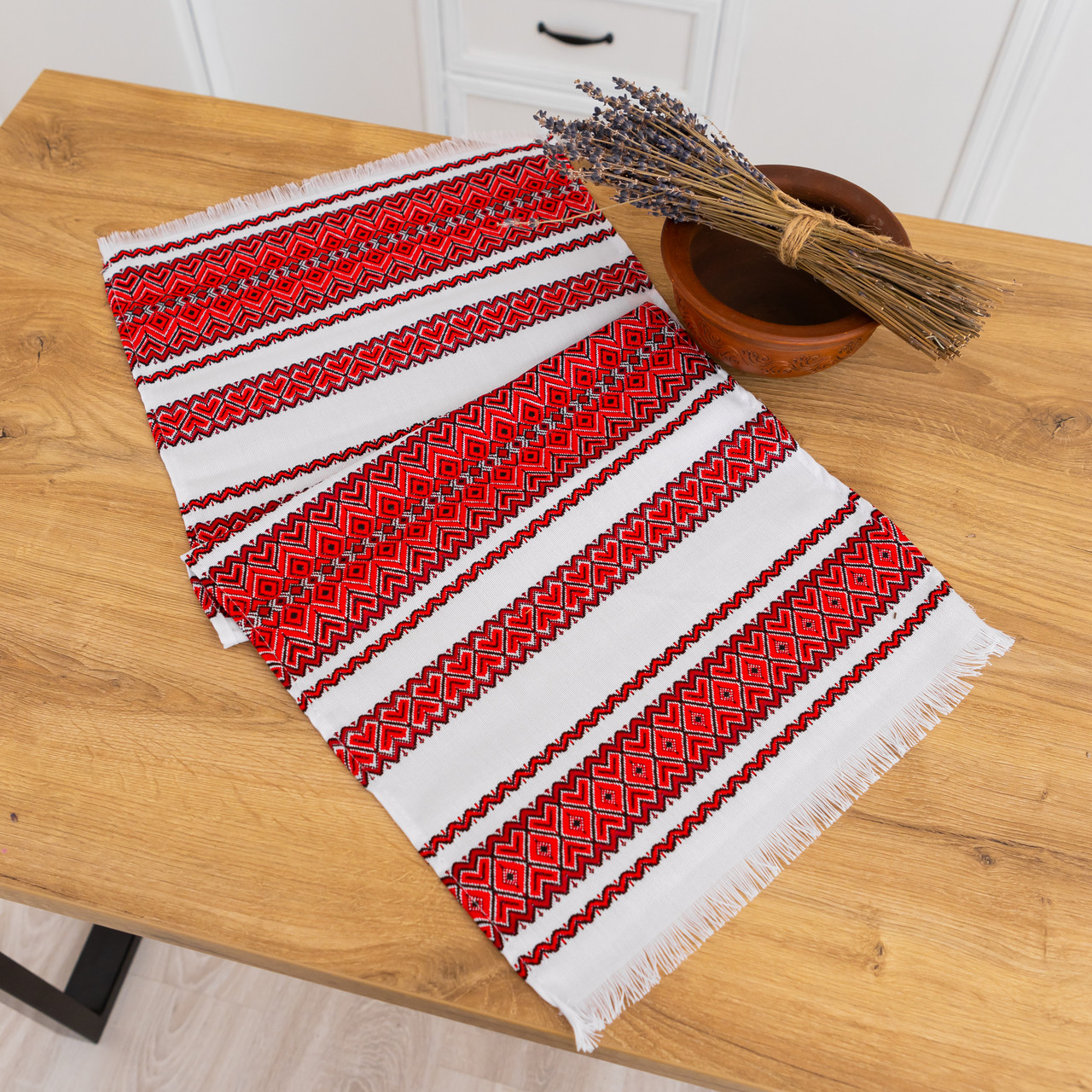 Рушник вишитий з українським орнаментом 75х35 см (анс7-1-35), фото 1