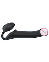 Безремневой страпон Strap-On-Me Black XL, полностью регулируемый, диаметр 4,5см