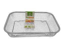 Сито нерж. прямокутне велика сітка 30*20*7 см VT6-20319 19988 ТМ VITOL