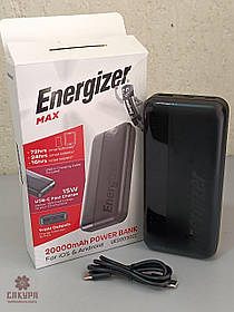 Павербанк Energizer 20000mAh 10.5W Black