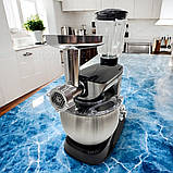 Багатофункціональний кухонний комбайн 7в1 Zepline 4200 Вт з функцією тістоміса 7 л і м'ясорубкою, фото 4