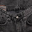 Чоловічі джинсові шорти John Lucca темно-сірі вільний крій, фото 4
