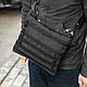 Тактична сумка месенджер через плече Slim META Black барсетка чорна тканинна - фото 2 - id-p2569671933