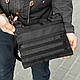 Тактична сумка месенджер через плече Slim META Black барсетка чорна тканинна - фото 9 - id-p2569671933