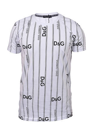 Футболка чоловіча Dolce & Gabbana 25-25Y-4004 біла, фото 1