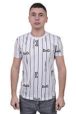 Футболка чоловіча Dolce & Gabbana 25-25Y-4004 біла, фото 3
