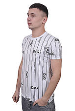 Футболка чоловіча Dolce & Gabbana 25-25Y-4004 біла, фото 4