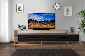 Комод з чорними металевими ніжками LION Амарант 168x40x76,5 см Бетон/Графітовий (LION-041882)