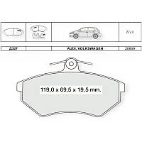 Колодки гальмівні Audi 80 (1983-1987), Passat B3-B4 (1986-1993), Golf (1986-1991) передні, товсті Dafmi-Intelli