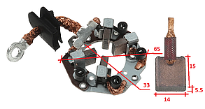 Щетки стартера TOYOTA Auris, Avensis, Corolla, Yaris