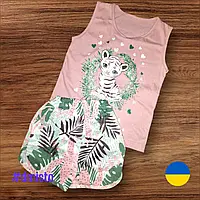 Піжама літня для дівчинки майка та шорти