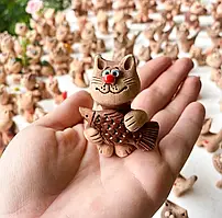 Фігурка керамічна "Котик з рибкою"