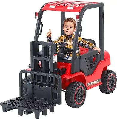 Функціональний дитячий електромобіль навантажувач з р/к Машинка дитині для ігор і катання Музика світло Їде 6 км/год