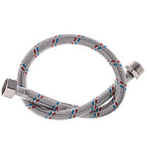 Гнучкий шланг для підключення води Гайка 1/2'' - Штуцер 1/2'' (50 см) Нержавійка, фото 3