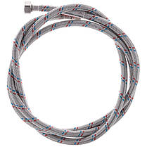 Гнучкий шланг для підключення води Гайка 1/2'' - Штуцер 1/2'' (200 см) Нержавійка, фото 4