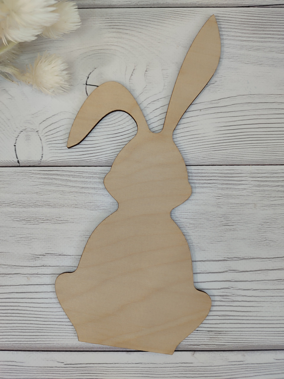 Дерев'яна заготовка для творчості "Кролик", 24*11,5см, великодній кролик, фото 1