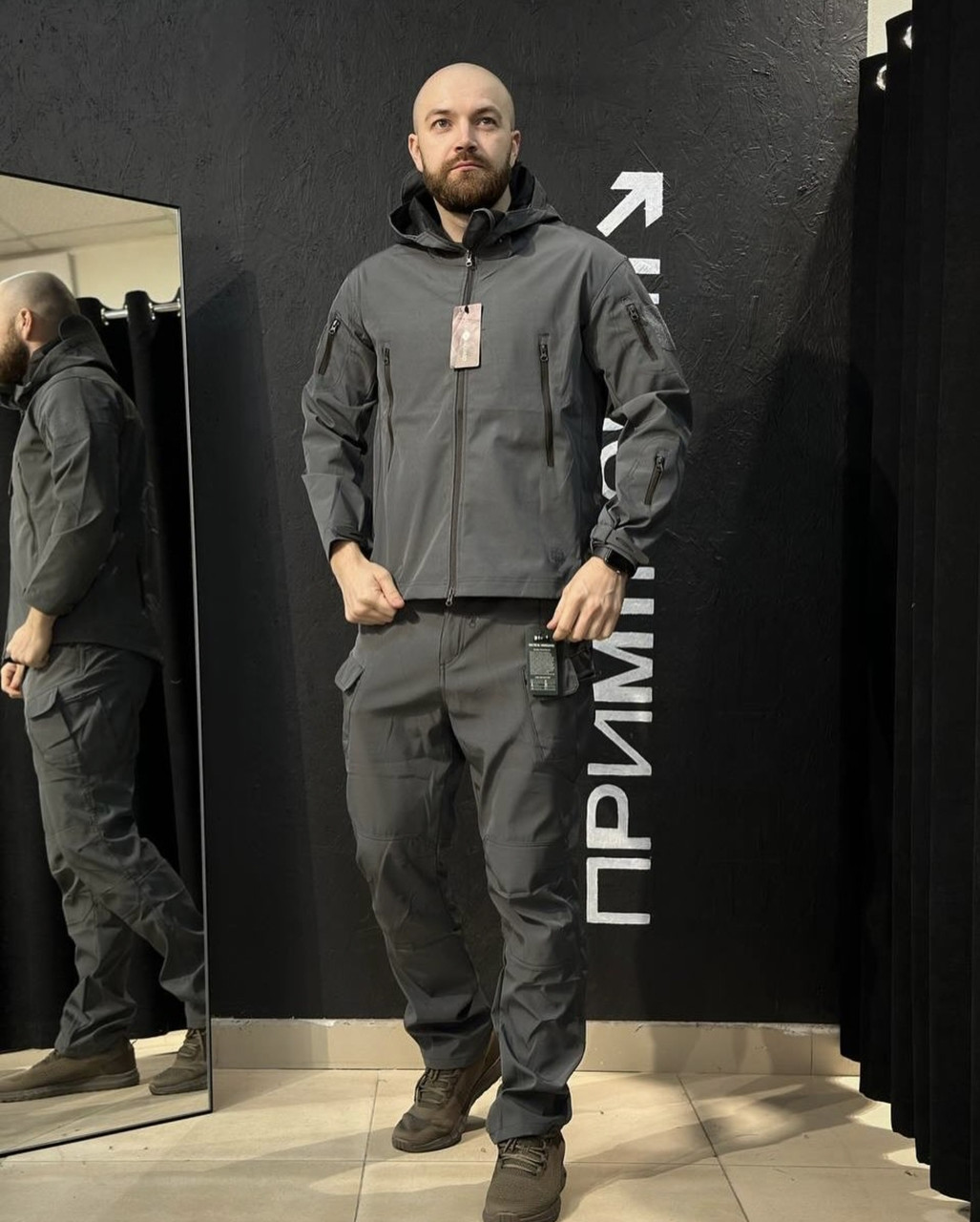 Костюм тактичний водостійкий весна літо Сірий Розмір M (23957)