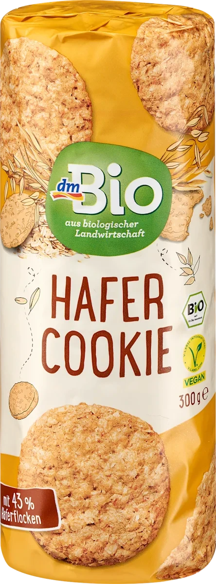 Органічне вівсяне печиво dm Bio Cookies Hafer, 300 гр