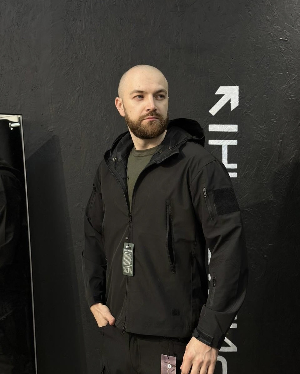 Куртка тактична водостійка весна літо Чорна Розмір 2XL (23997)