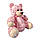 Набір 3D Конструктор JAKI Teddy Bear Великий Рожевий Ведмедик 730 деталей (01357), фото 3