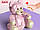 Набір 3D Конструктор JAKI Teddy Bear Великий Рожевий Ведмедик 730 деталей (01357), фото 5