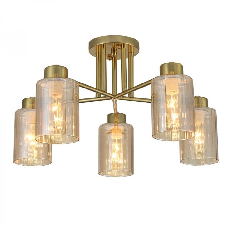 Люстра Ardero OSTIN GOLD на 5 плафонів Ø 50 см BL1350-2, фото 1