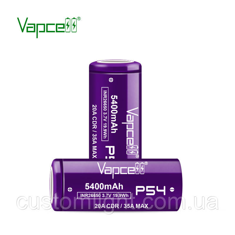АкумуляторVapcell P54 26650 5400mah 20A