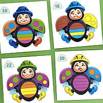 Пазл вкладиш з картками дерево Сонечко емоції та кольори Ubee 18*17*6см (ПСД276), фото 6