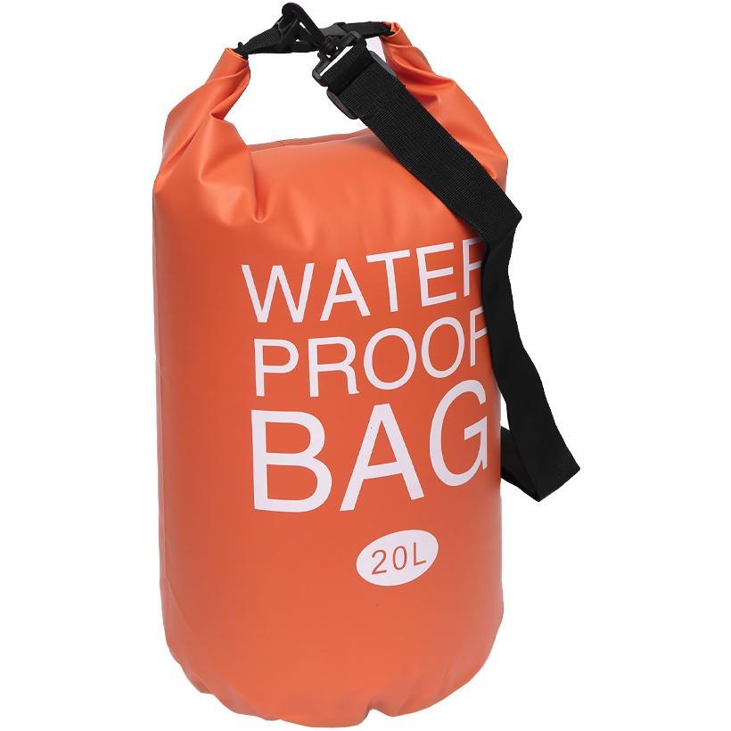 Гермомішок 20 літрів водонепроникний для захисту речей від вологи «Помаранчевий» 60х36,5см, фото 1